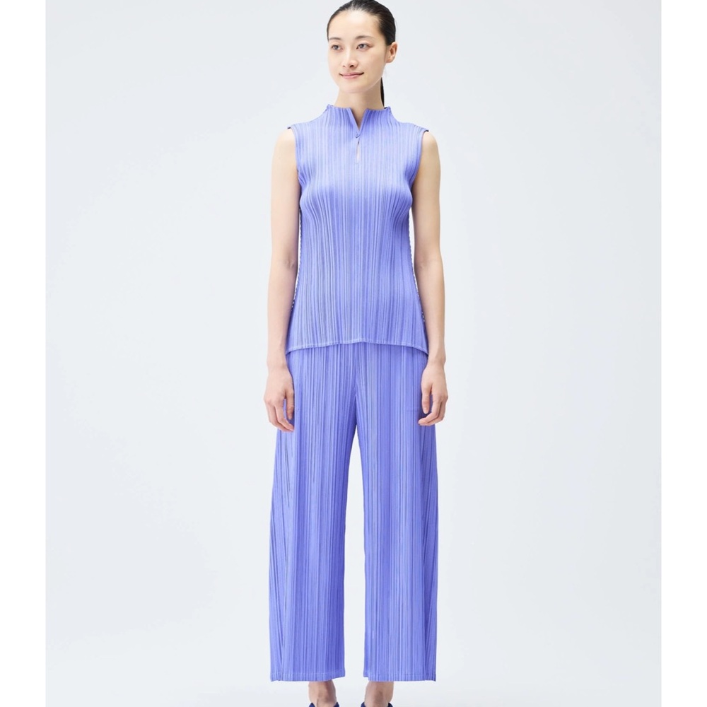 Issey Miyake Lavender Pleated Blouse